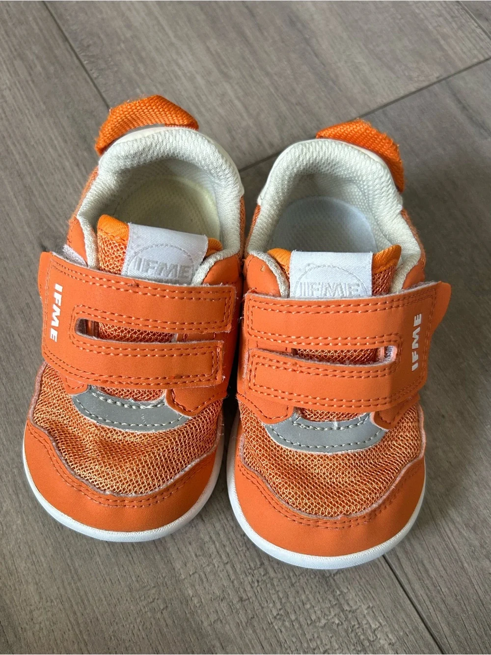 Orange IFME Light Baby / Toddler One-Belt Mesh Sneakers Size: 7.5